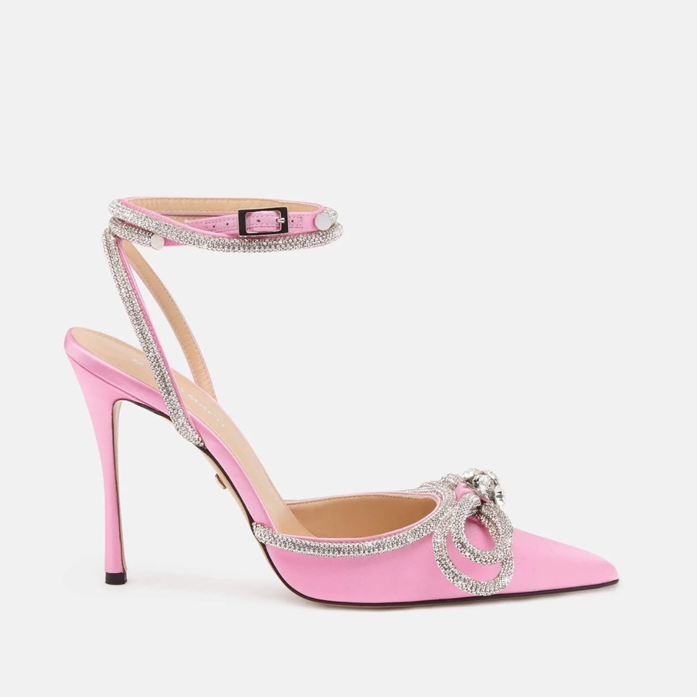 MACH & MACH DOUBLE BOW SATIN PUMPS